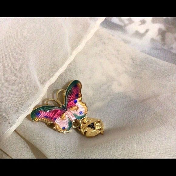 UNIQUE & Beautiful Vintage Butterfly & Eagle #32 Charm Brooch Pin Eagle Charm - Picture 13 of 16